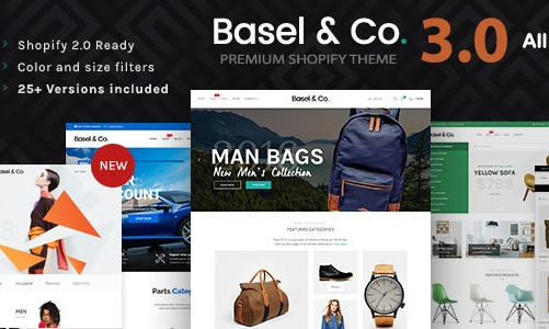 Basel  精品 汽车/服装/化妆品/电子商务 Shopify主题