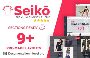 Seiko 时尚/服饰/配饰 Shopify主题